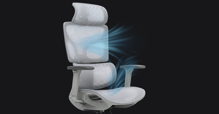 Wentylowana konstrukcja AIR fotela BIONIC AIR